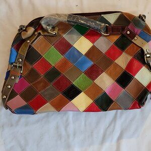 Source Unknown Multicolor Patchwork Shoulder Bag
